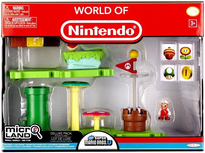 World Of Nintendo Super Mario Bros U Micro Land Acorn Plains Deluxe Playset Jakks Pacific Toywiz