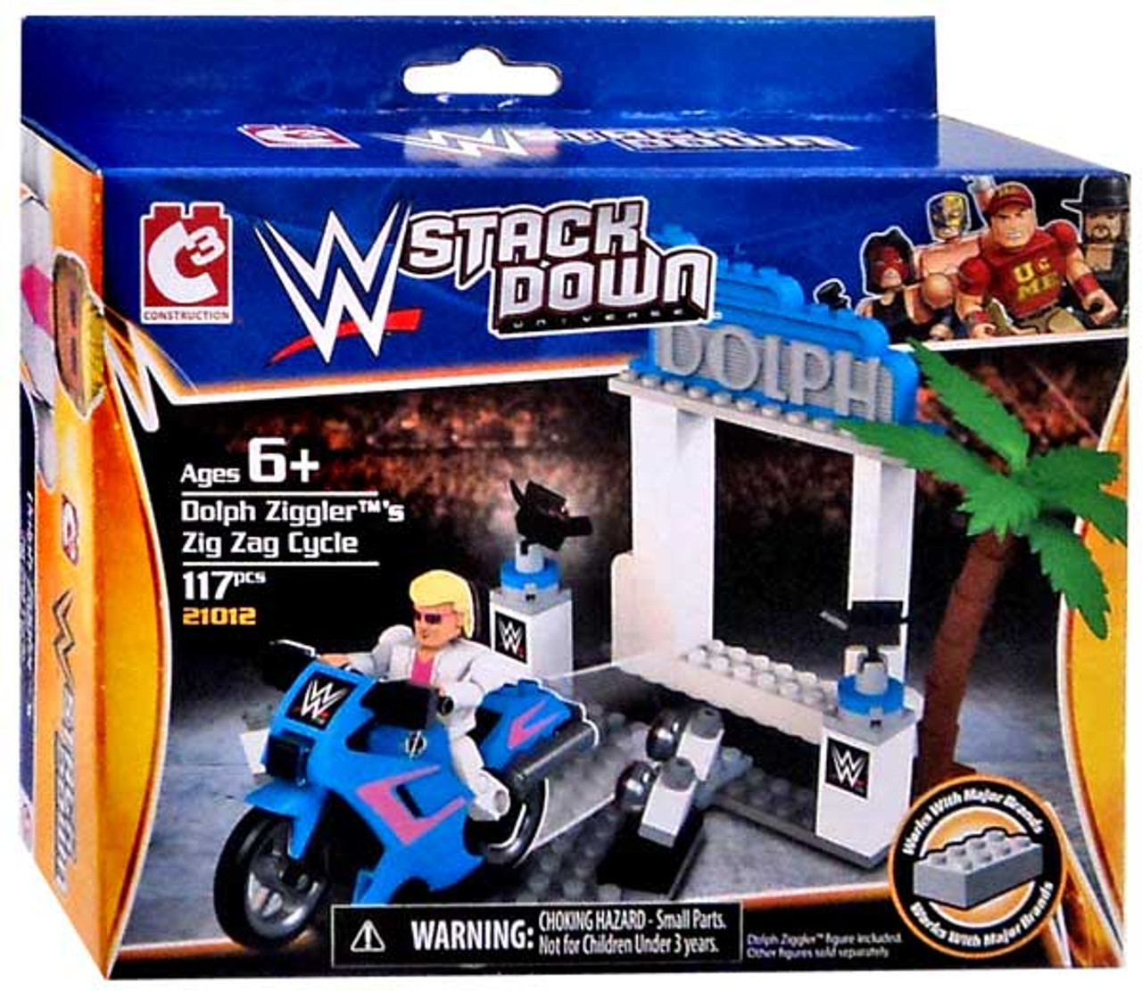 Wwe Wrestling C3 Construction Stackdown Dolph Zigglers Zig Zag Cycle Playset Bridge Direct Toywiz - doing the zig zag in roblox gaiia