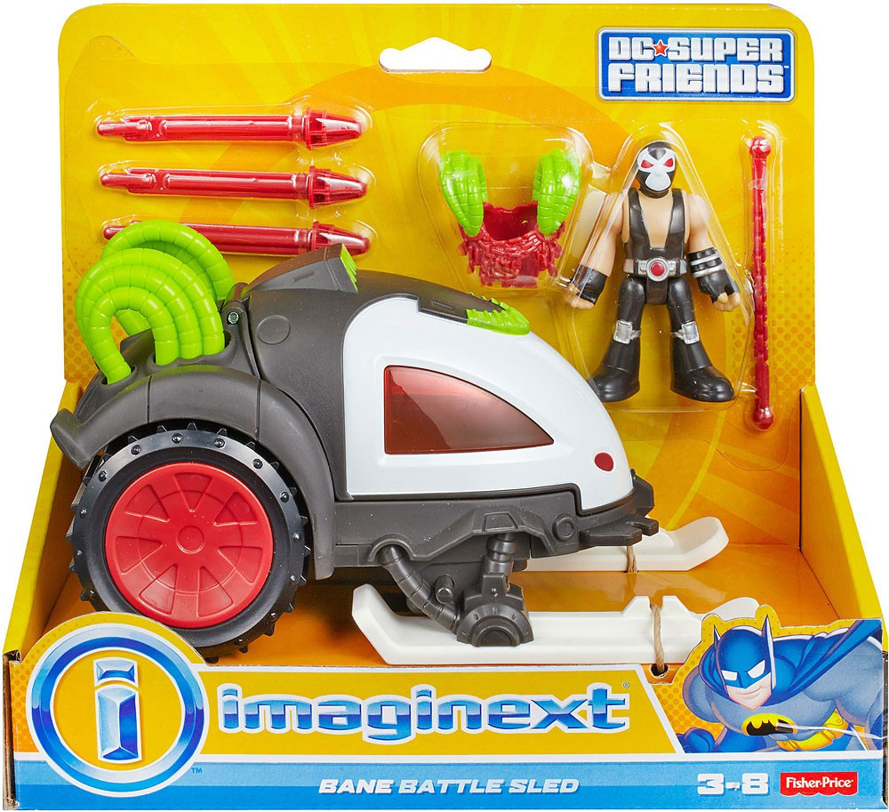 Fisher Price DC Super Friends Imaginext Bane Battle Sled Figure Set