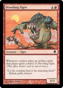 Magic The Gathering Darksteel Single Card Common Drooling Ogre 58 Foil 