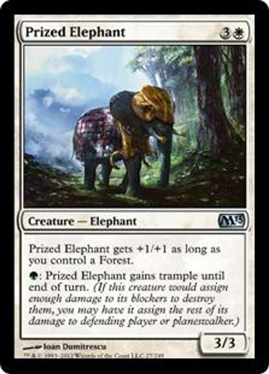 Magic The Gathering 2013 Core Set Single Card Uncommon Prized Elephant 27 Foil Toywiz - code for elephant suit in roblox