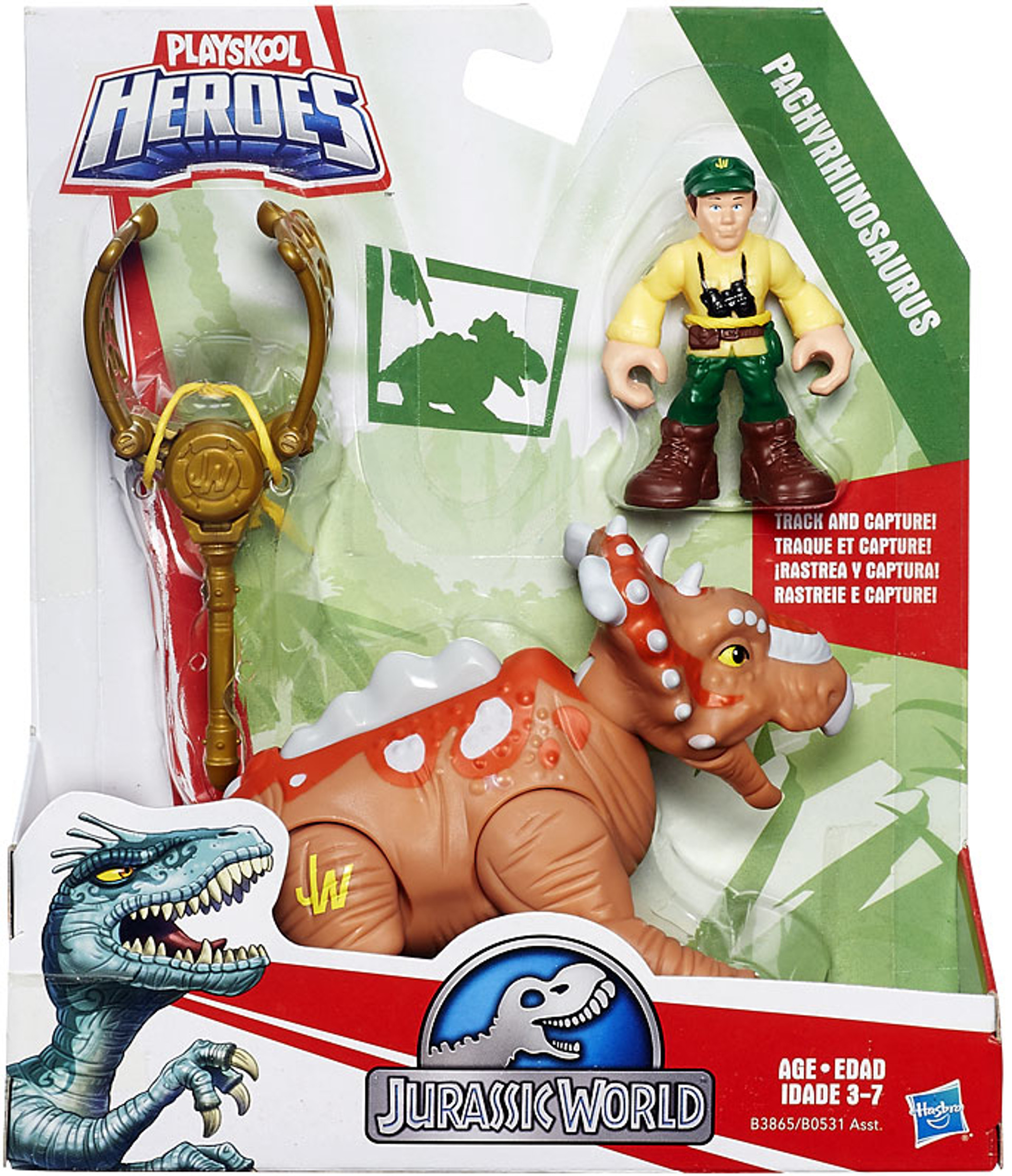 Jurassic World Playskool Heroes Dino Tracker PACHYRHINOSAURUS Action