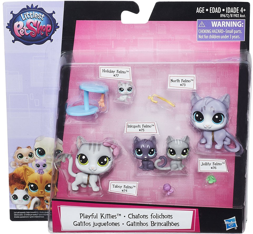 Littlest Pet Shop Playful Kitties Mini Pet 5Pack Hasbro Toys ToyWiz