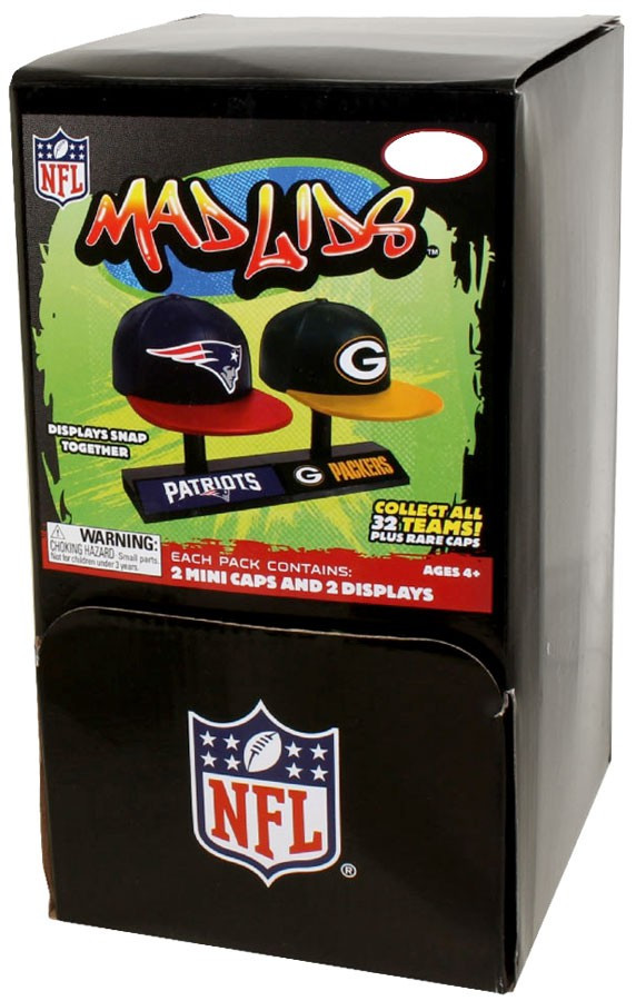 NFL Mad Lids Football Mini Caps Series 1 Mystery Box 24 Packs Party