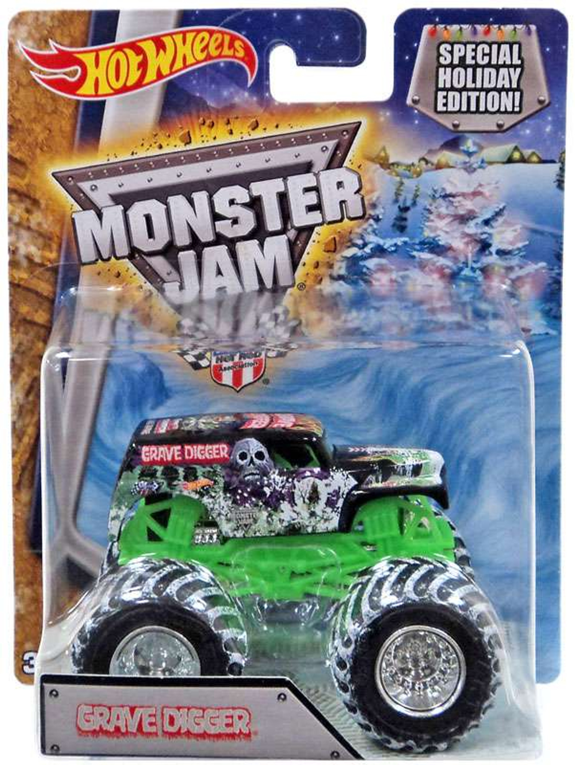 Hot Wheels Monster Jam 25 Grave Digger 164 Die Cast Car Special Holiday Edition Mattel Toys Toywiz 7606