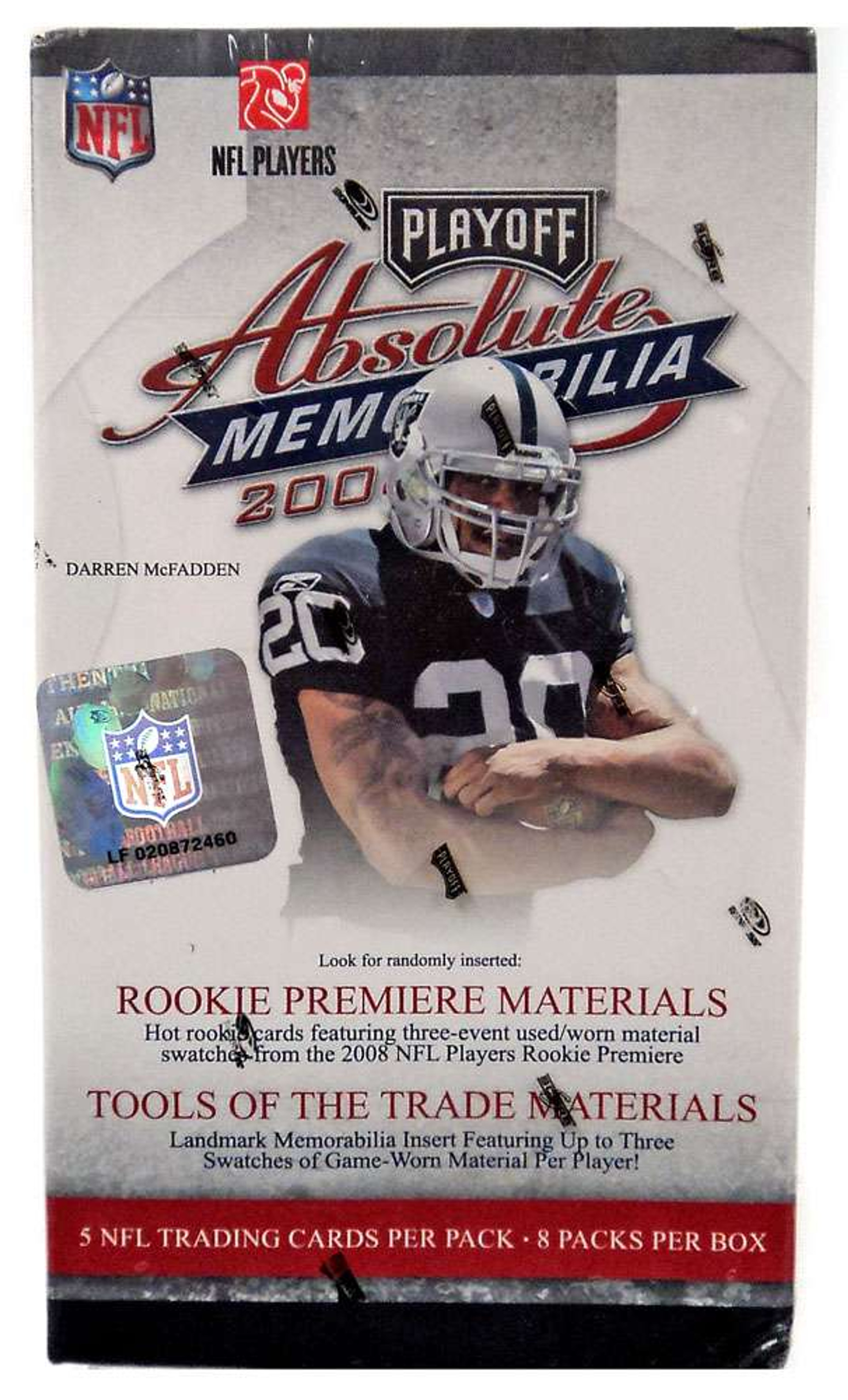 NFL Playoff Absolute Memorabilia 2008 Trading Card BLASTER Box - ToyWiz