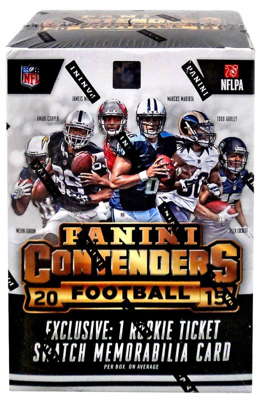NFL Panini 2015 Contenders Football Trading Card BLASTER Box 5 Packs, 1 Memorabilia Card ToyWiz