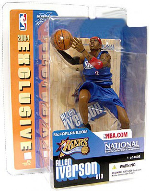 McFarlane Toys NBA Philadelphia 76ers National Allen Iverson Exclusive Action Figure ToyWiz
