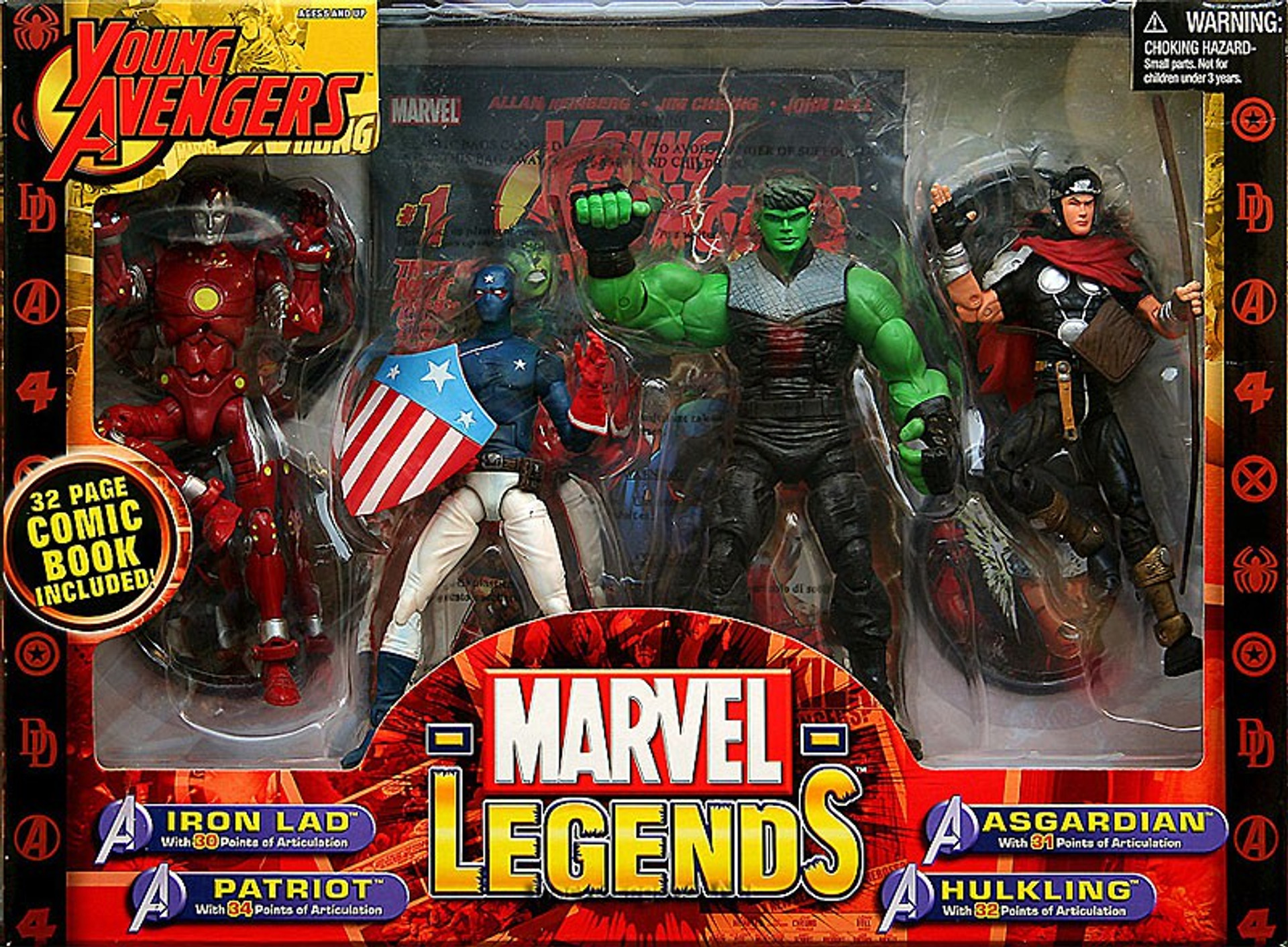 Marvel Legends Young Avengers Iron Lad, Patriot, Asgardian Hulkling