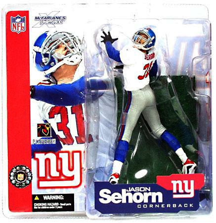 McFarlane Toys NFL New York Giants Sports Picks Series 4 Jason Sehorn Action Figure White Jersey