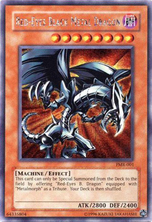 YuGiOh Forbidden Memories Single Card Secret Rare Red Eyes Black Metal