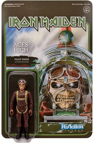 NECA Iron Maiden - Action Figure Eddie Aces High 20cm Con Vestiti In Stoffa E Pistola