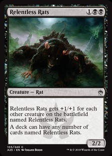 Magic The Gathering Masters 25 Single Card Common Relentless Rats 105