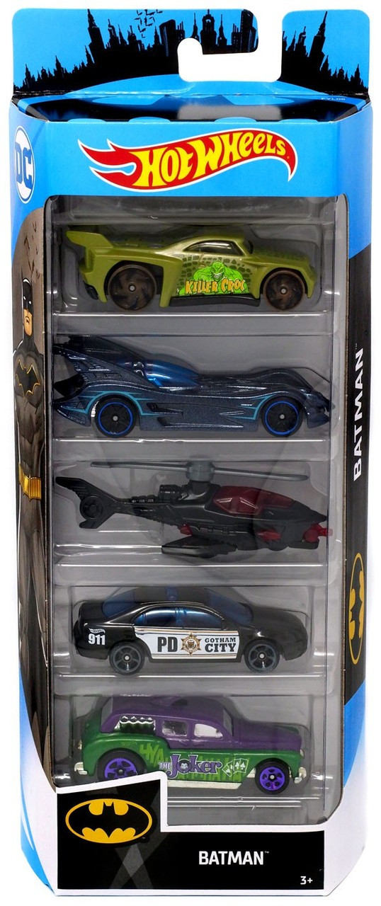 Hot Wheels Batman Batman 164 Diecast Car 5Pack Version 2 Mattel Toys