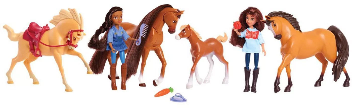 Spirit Riding Free Pasture Pals Exclusive 6-Pack Figure Set Just Play ...