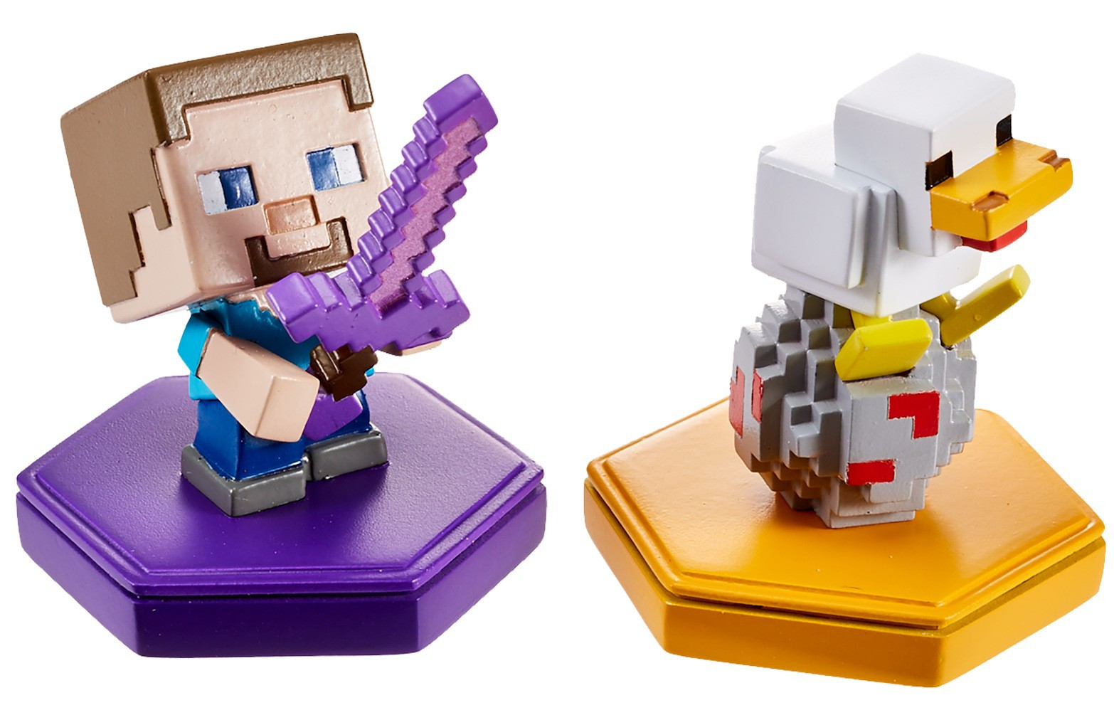 Minecraft Earth Boost Minis Figures - Attacking Steve & Spawning Chicken Pack, Unlocks In-Game Boosts For Minecraft Earth App - View #13