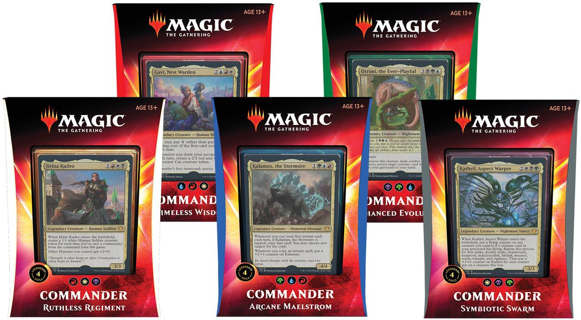 Magic The Gathering Trading Card Game 2020 Commander Set of 5 Decks