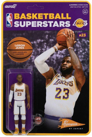 ReAction NBA Los Angeles Lakers LeBron James 3.75 Action Figure