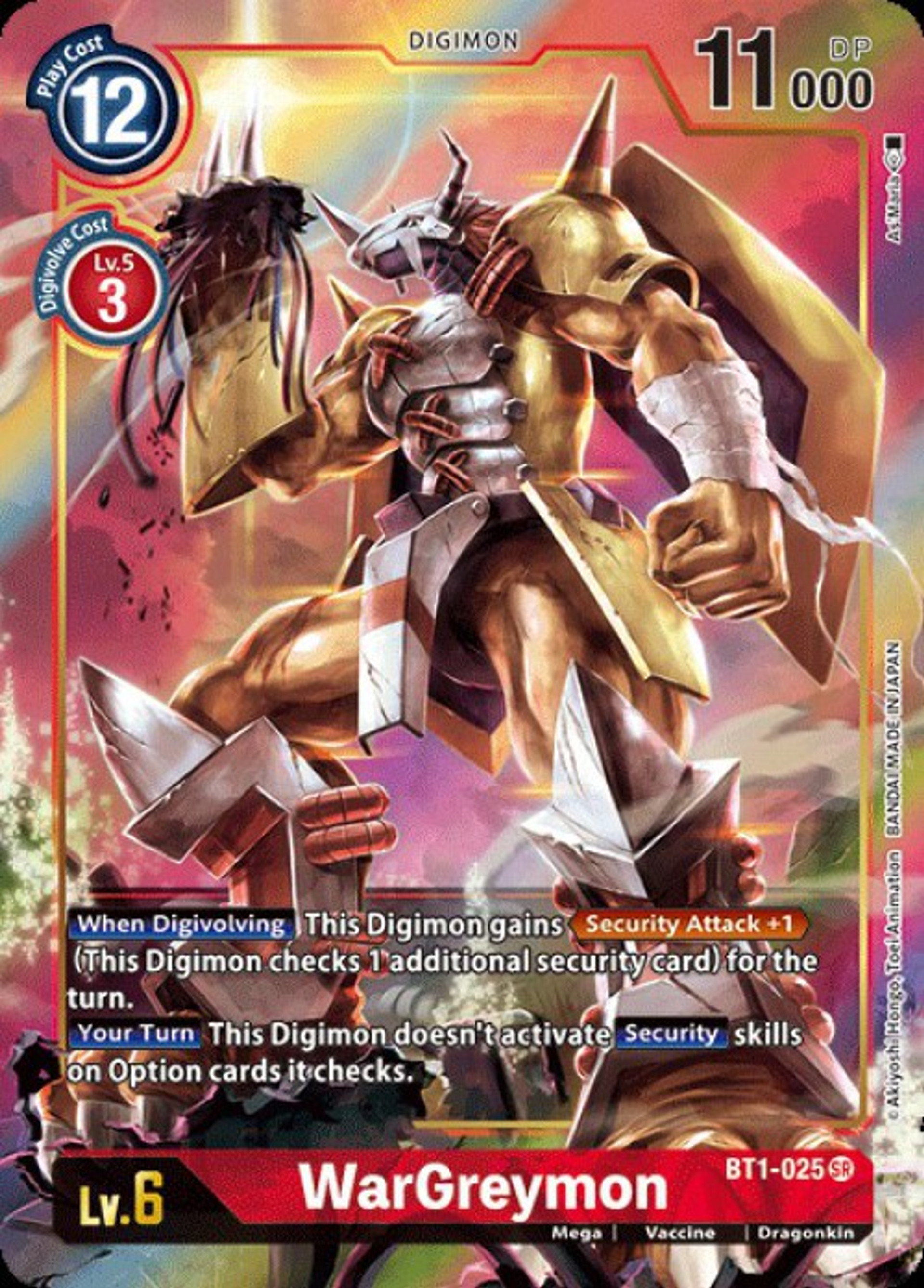 Digimon Trading Card Game 2020 V.1 Single Card Super Rare WarGreymon