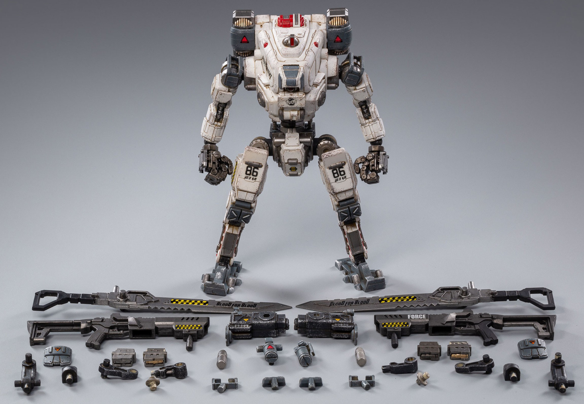 Dark Source God of War 86 Mecha with Pilot 125 Action Figure White Joy