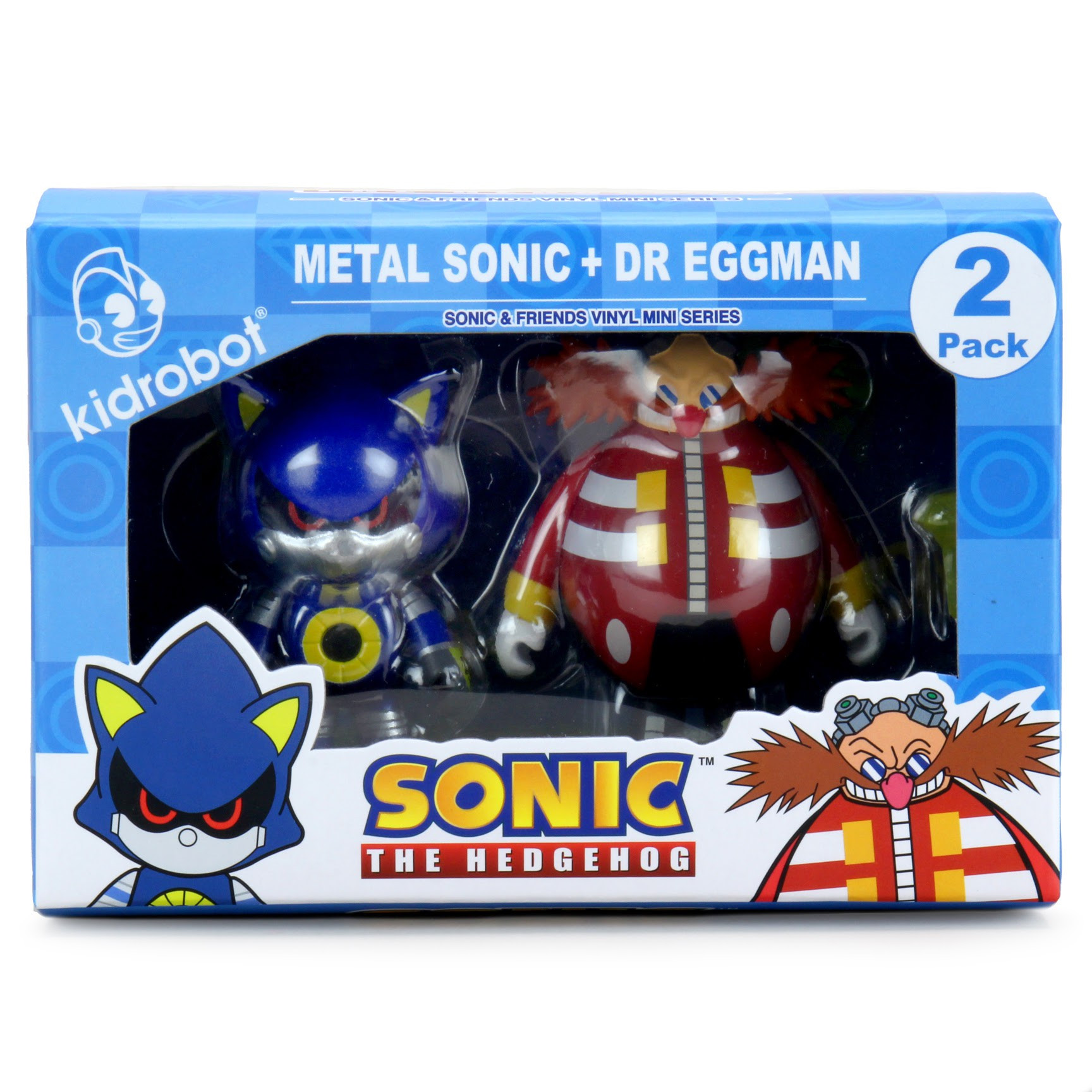 Kidrobot Mini Figure In Vinile Sonic The Hedgehog – Set Metal Sonic & Dr Eggman – Altezza 7,6 Cm - 5