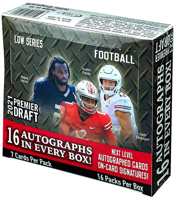 NFL 2021 Premier Draft Low Series Football Trading Card HOBBY Box 16