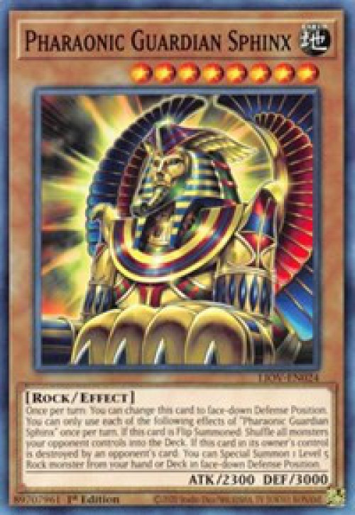YuGiOh Lightning Overdrive Single Card Common Pharaonic Guardian Sphinx 