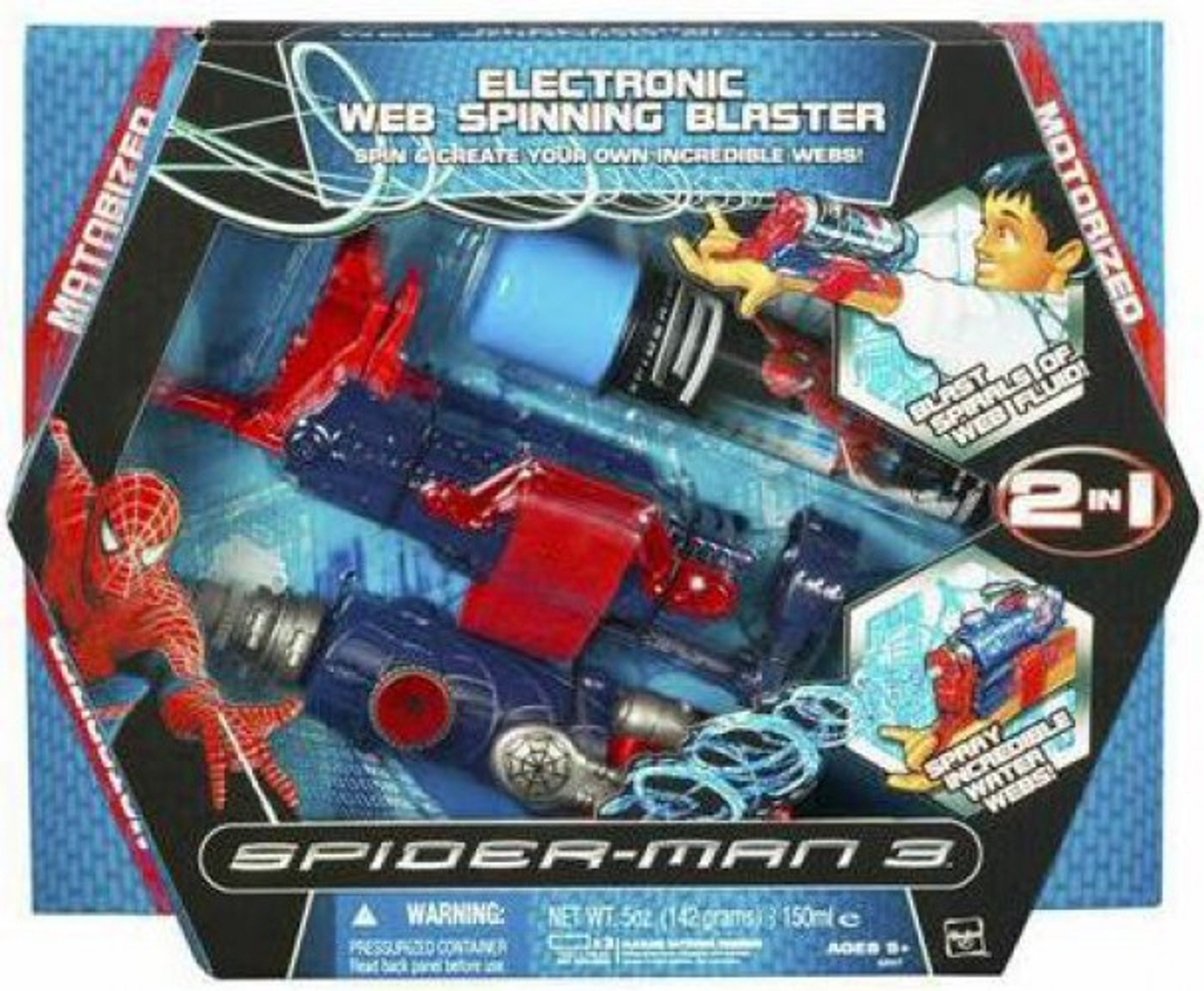 hasbro talking spider man action figure spinning electroweb