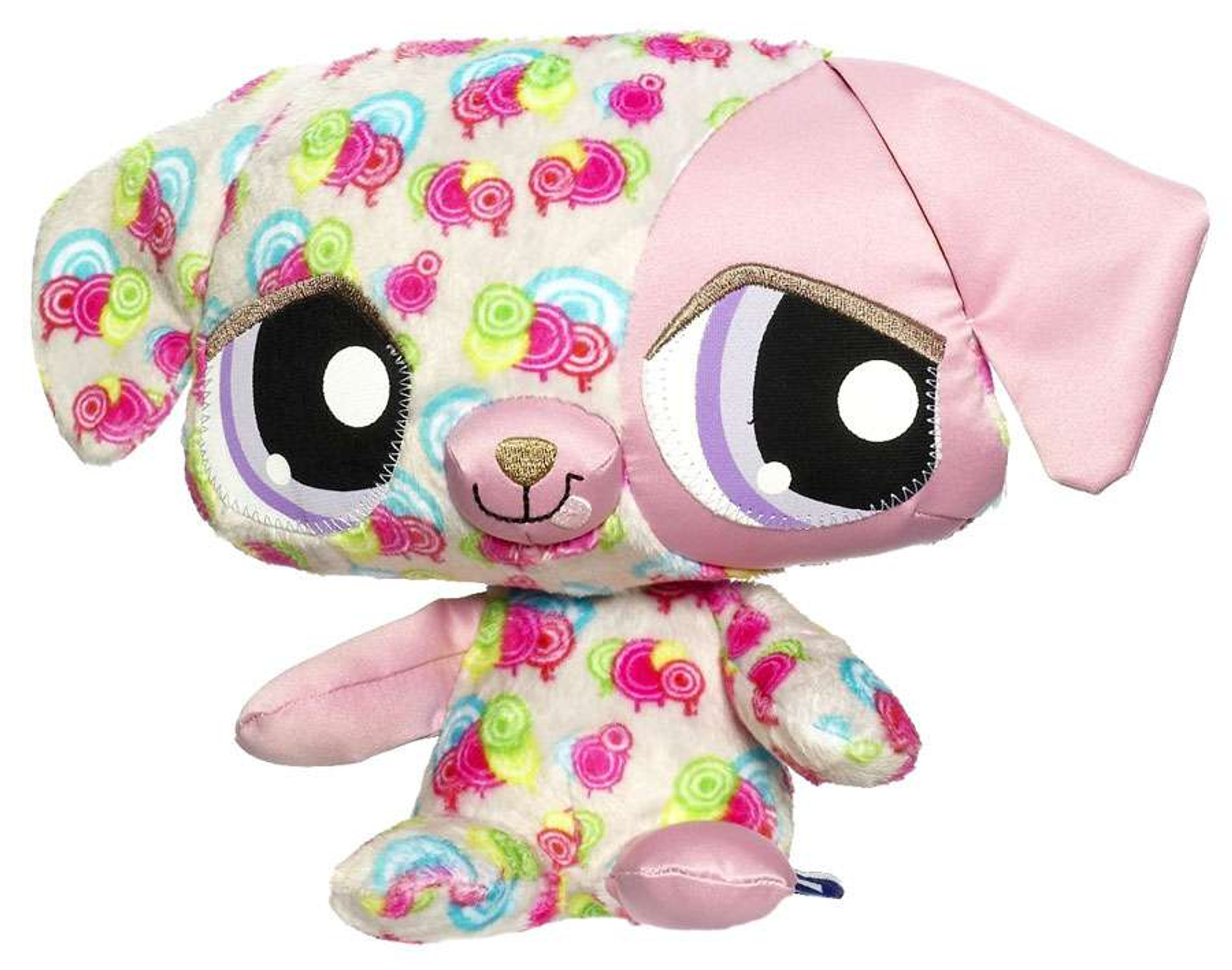 Littlest Pet Shop Online LPSO Pets Dog Plush Pink Swirls Hasbro Toys