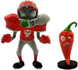 Plants vs. Zombies FunDead Figures Football Zombie Jalapeno 3 Figure 2