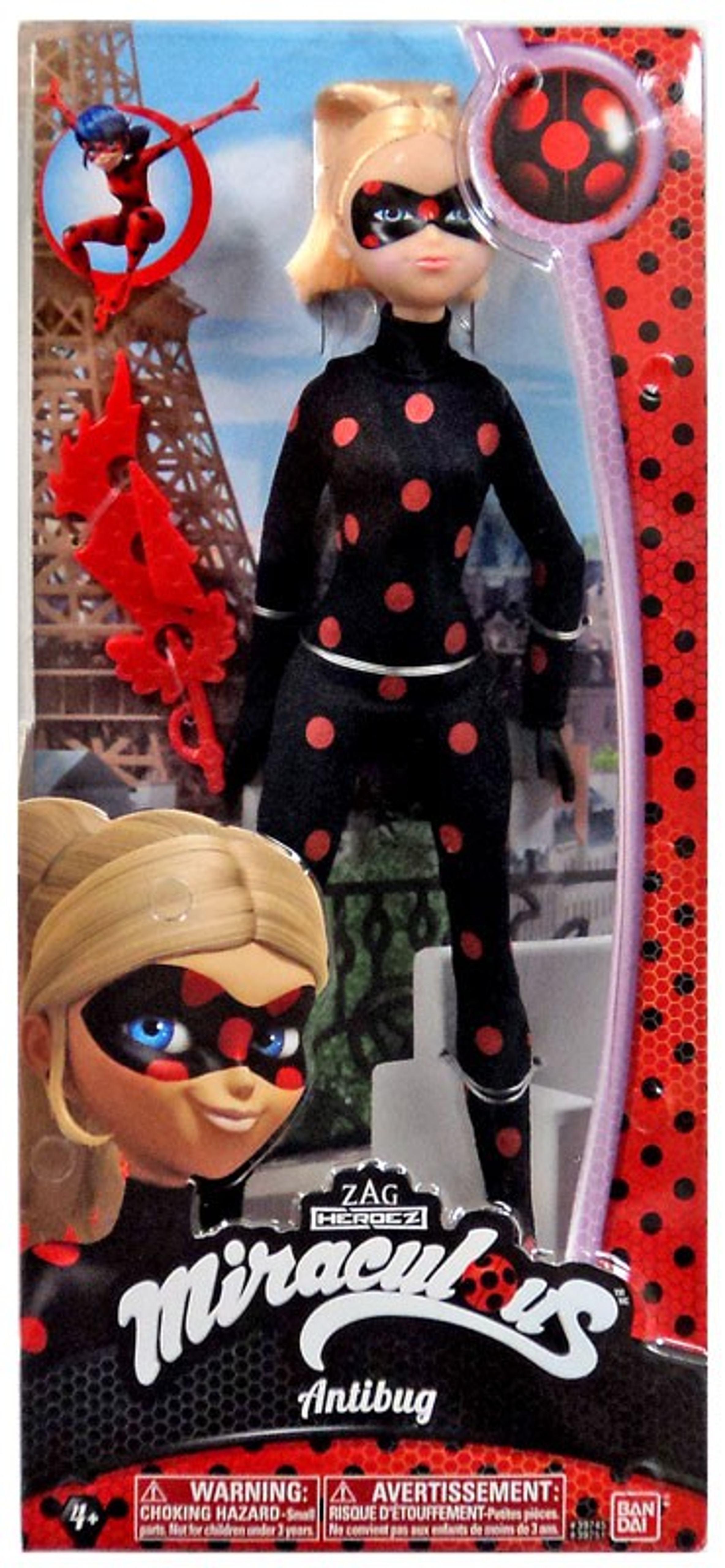 Zag Heroez Miraculous Tales Of Ladybug Cat Noir Antibug 10 Doll Bandai