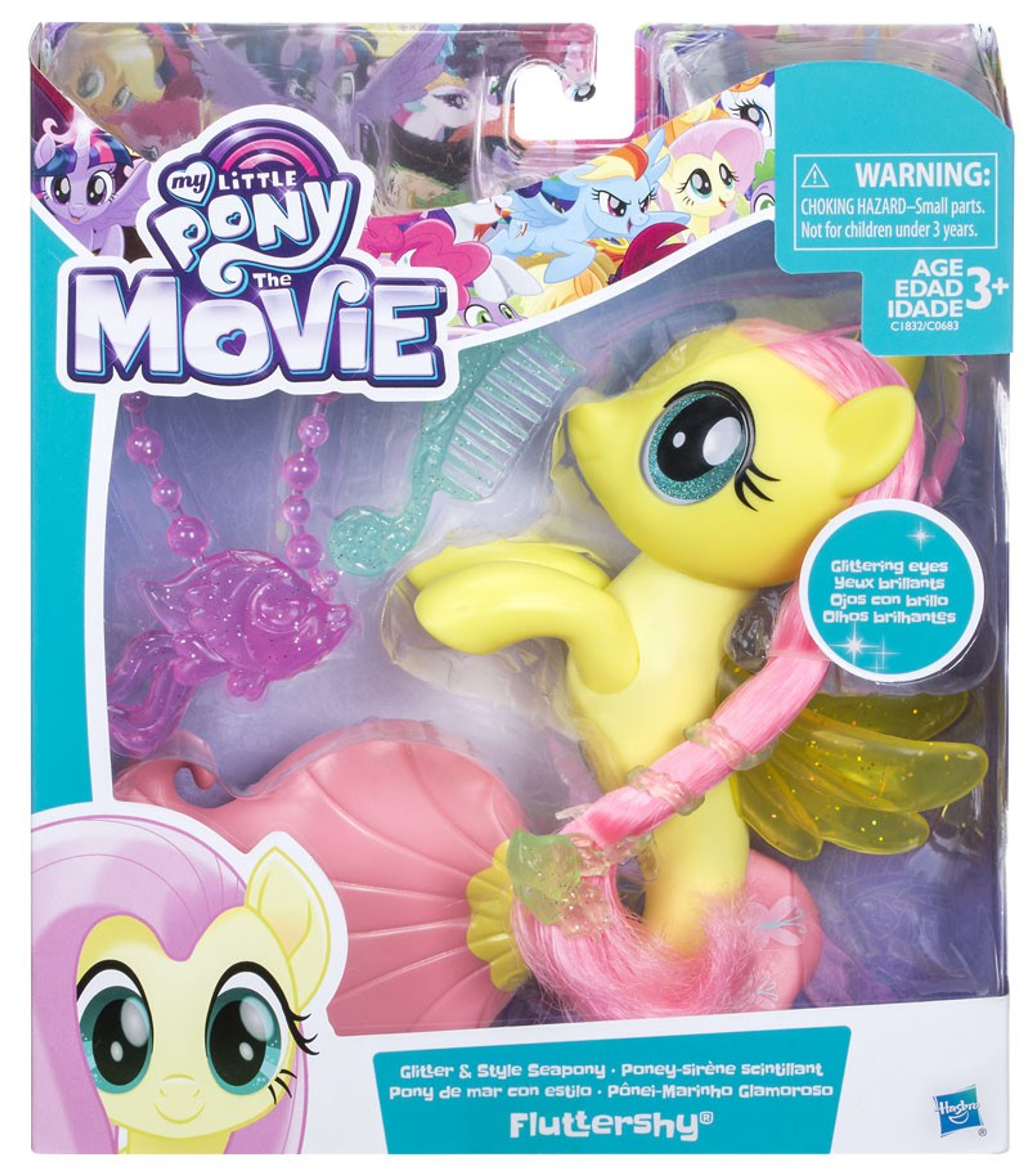 My Little Pony The Movie Fluttershy Glitter Seapony 6 Figure Hasbro Toys ToyWiz My Little Pony The Movie Fluttershy Glitter Seapony 6 Figure Hasbro Toys ToyWiz