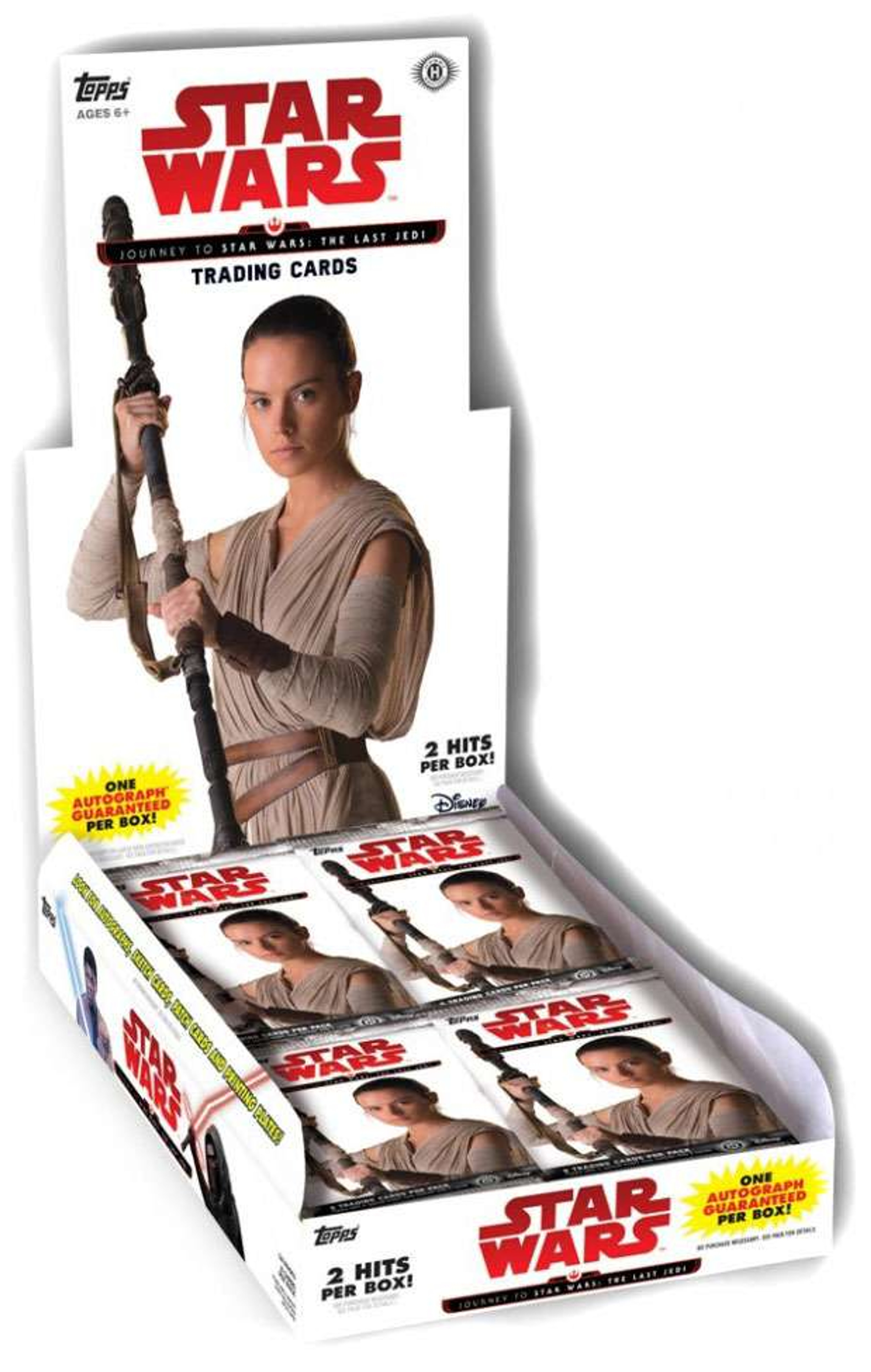 Star Wars Topps Journey to Star Wars The Last Jedi Trading Card HOBBY Box 24 Packs, 2 Hits ToyWiz