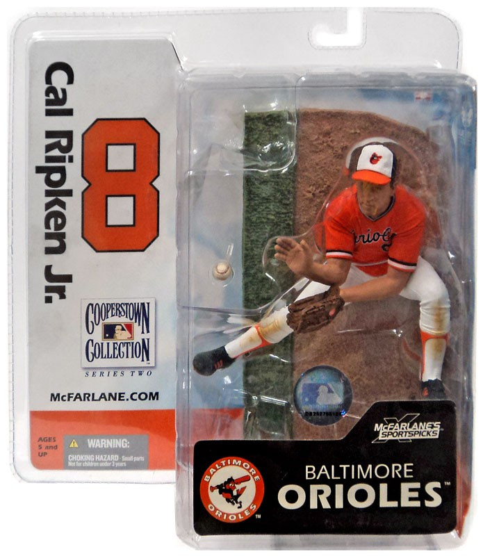 McFarlane Toys MLB Cooperstown Collection Series 2 Cal Ripken Jr. Action Figure Orange Jersey