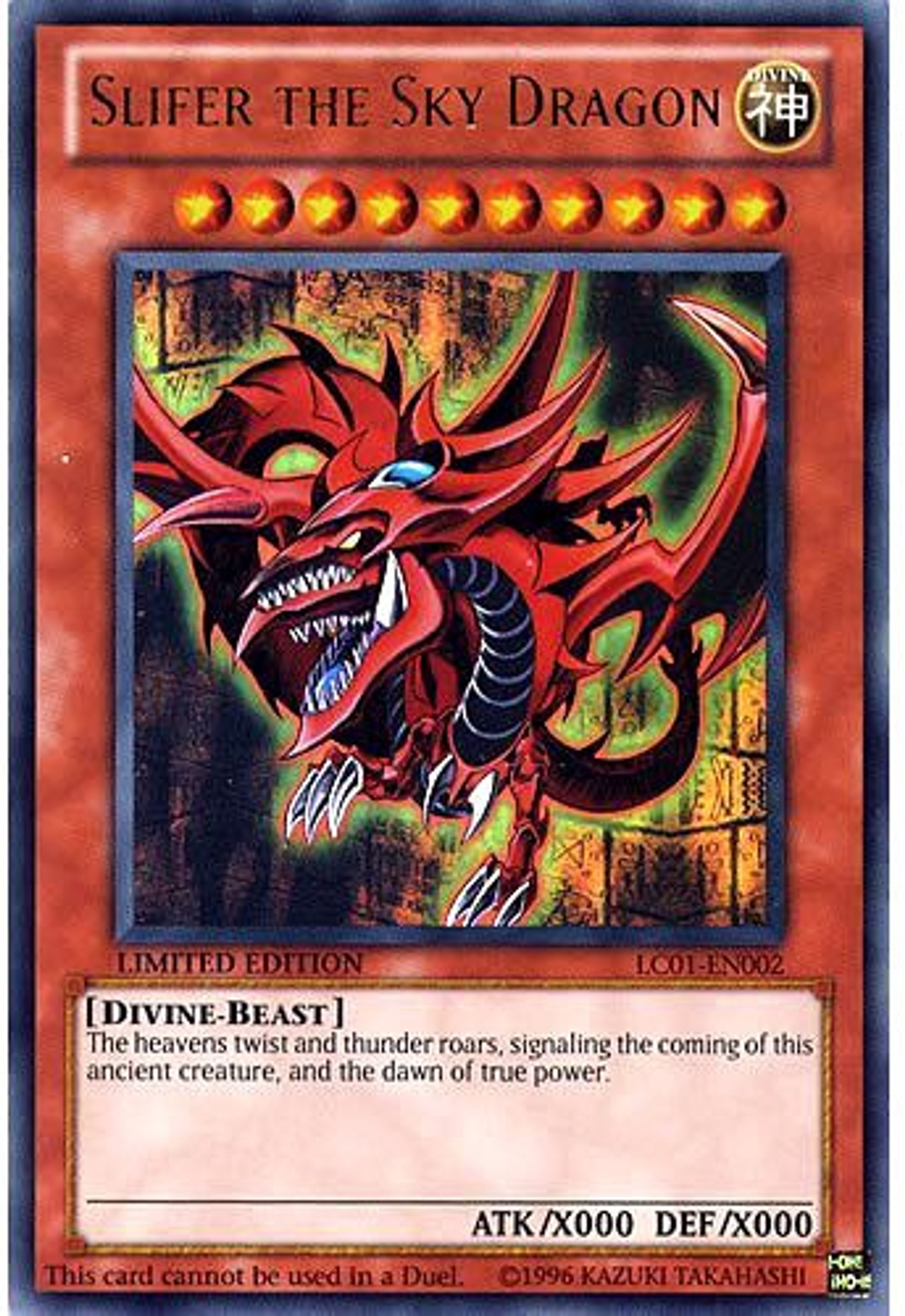 YuGiOh Legendary Collection 1 Single Card Ultra Rare Slifer the Sky
