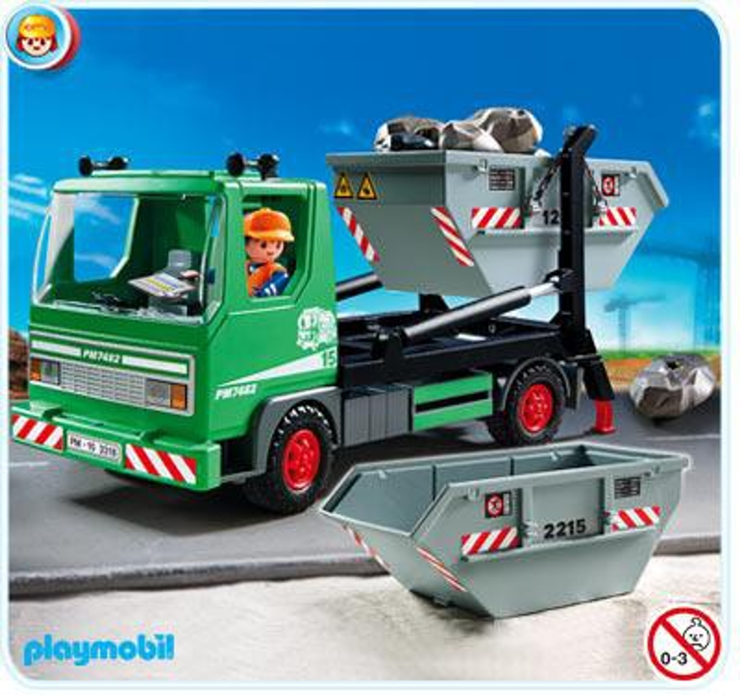 Playmobil Construction Skip Truck Set 3318 ToyWiz