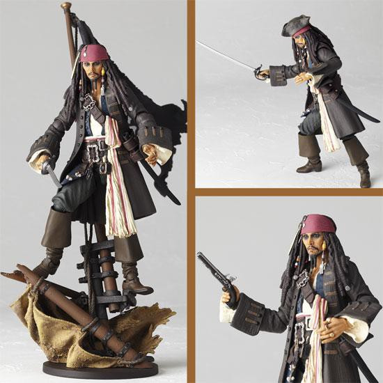 Pirates of the Caribbean SciFi Revoltech Jack Sparrow Action Figure