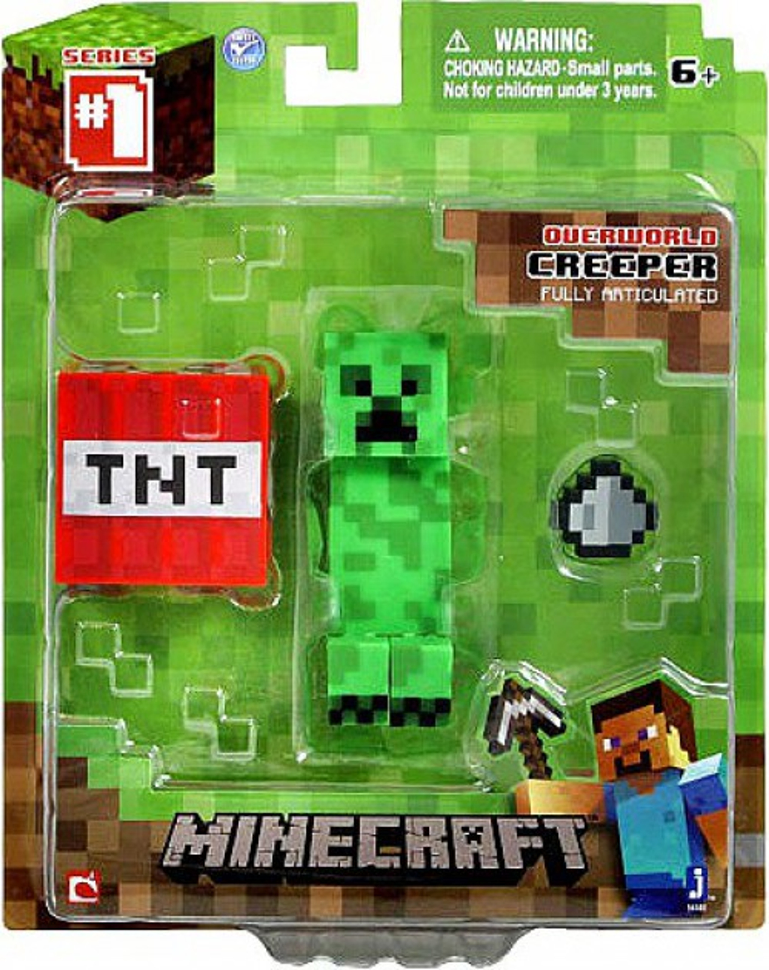 Minecraft Series 1 Creeper Action Figure Overworld Jazwares - ToyWiz