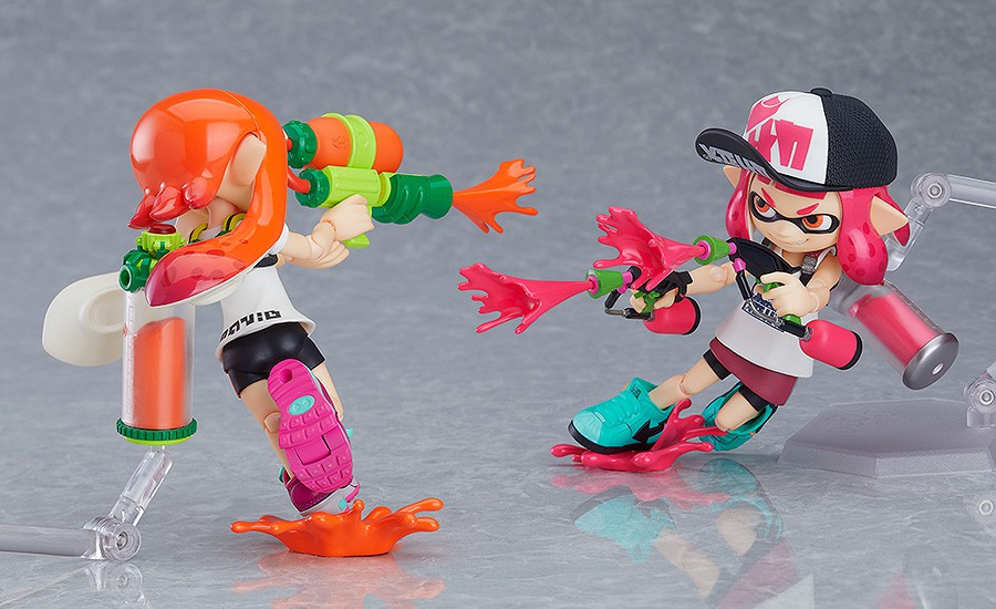 Nintendo Splatoon Figma Inkling Girls 3.9 Action Figure 2Pack Good