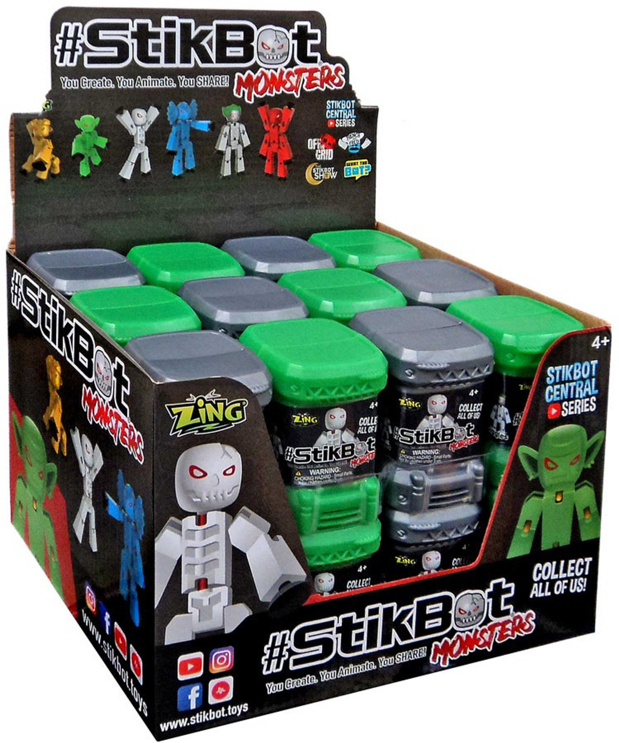 Stikbot Monsters Mystery Box 24 Packs Zing Toywiz 7889