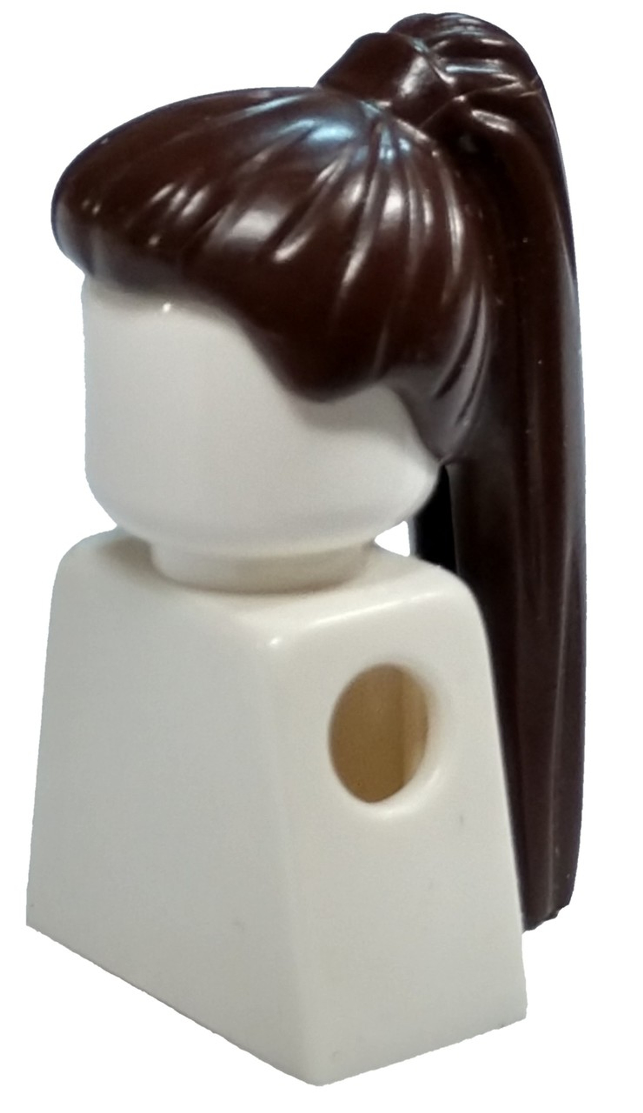 LEGO Minifigure Parts Dark Brown Long Ponytail Loose Hair Loose - ToyWiz