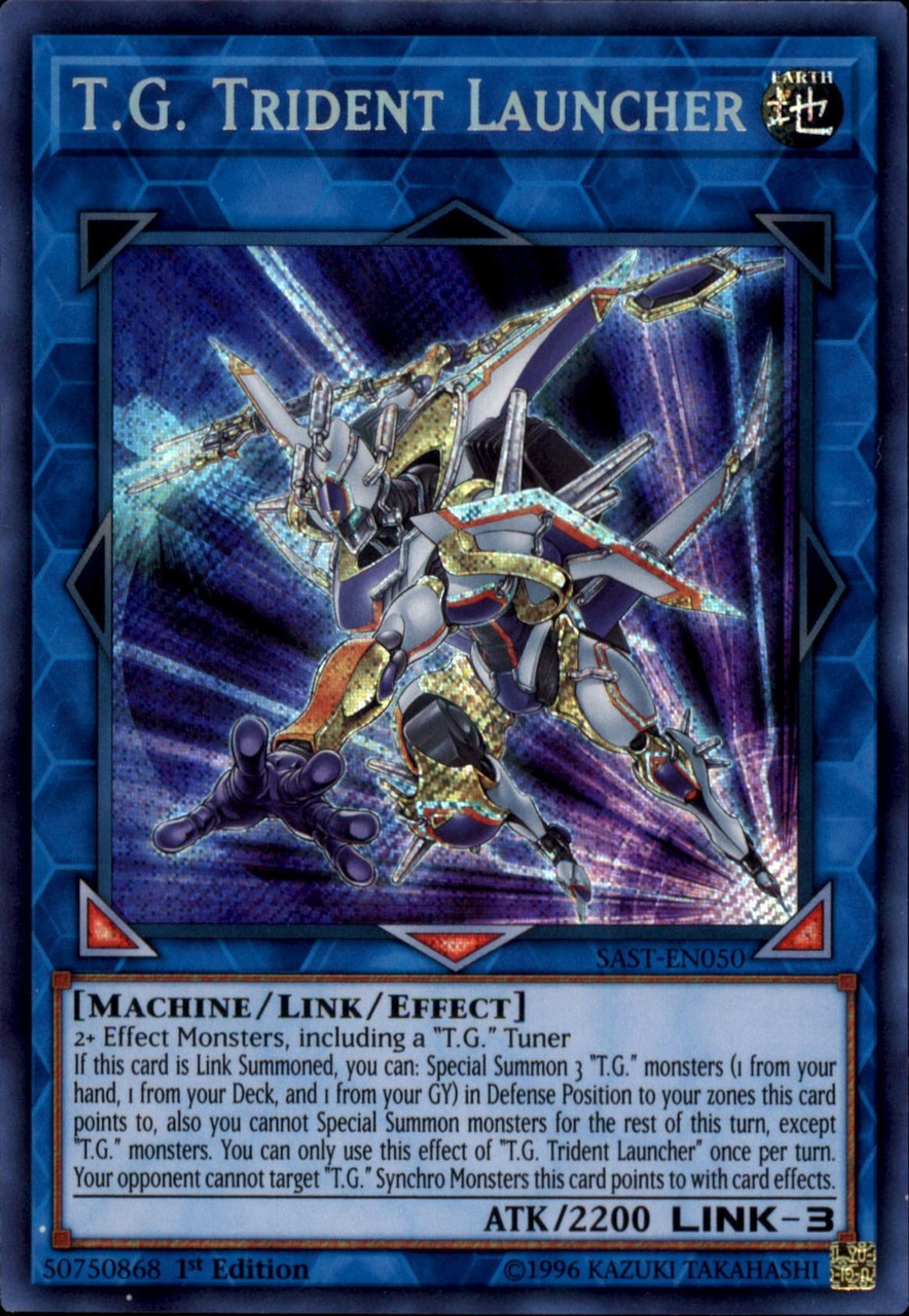 YuGiOh Savage Strike Single Card Secret Rare T G Trident Launcher SAST yugioh-savage-strike-single-card-secret-rare-t-g-trident-launcher-sast