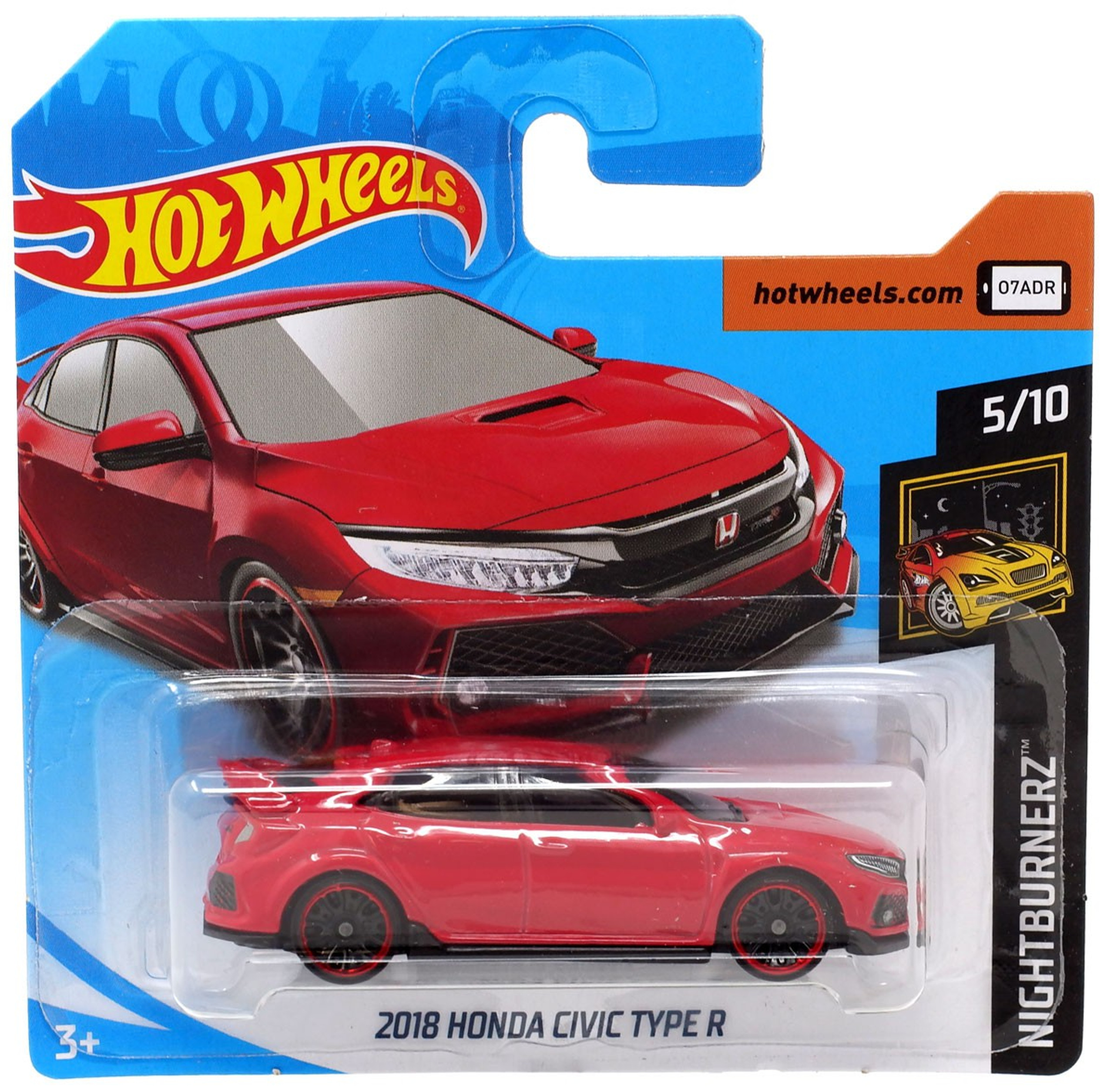 Hot Wheels Nightburnerz 2018 Honda Civic Type R 164 DieCast Car FYB72