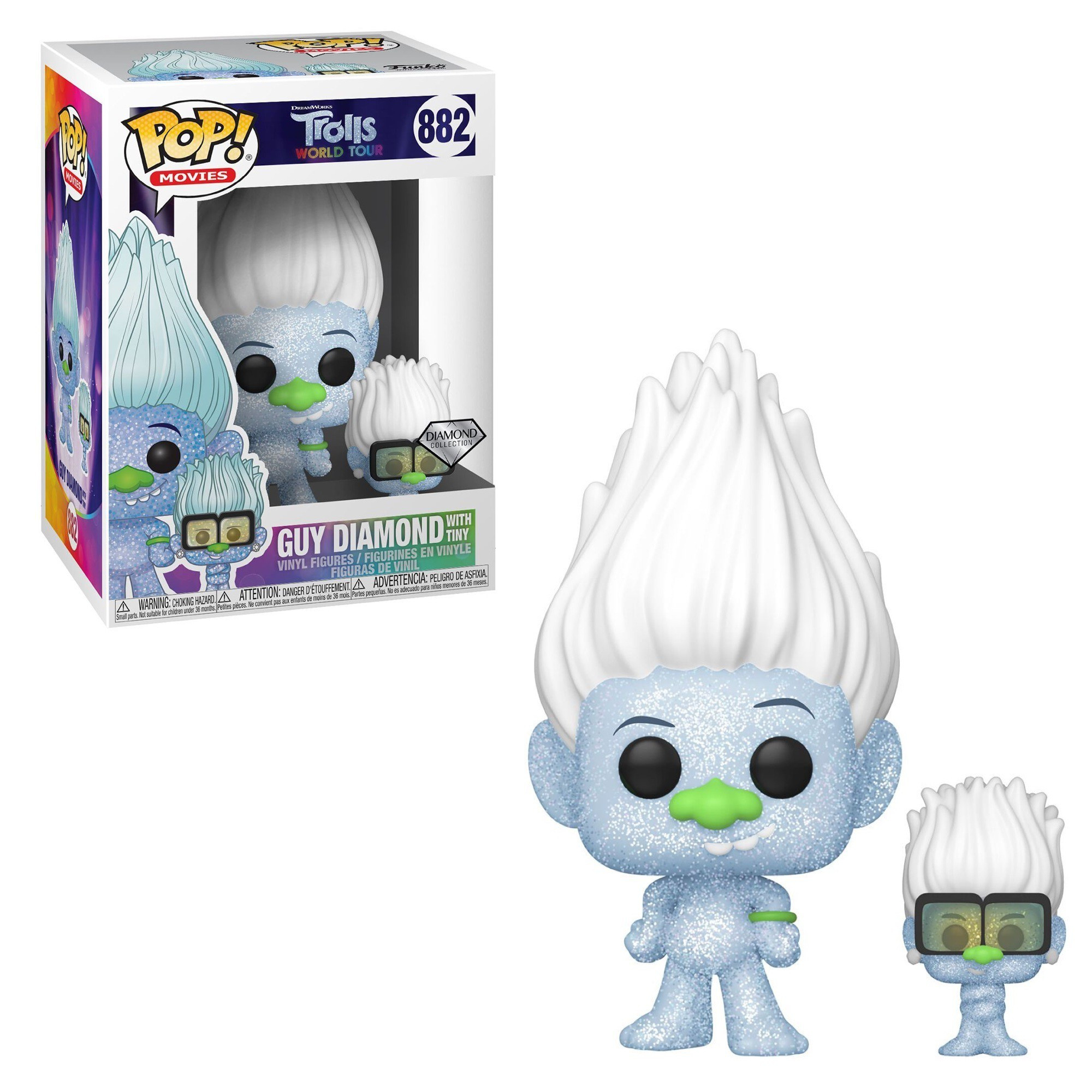 Funko DreamWorks Trolls Pop! – 47349 World Tour - Figura de Poppy con Guitarra - Figura de Vinilo 9 cm (UK Exclusive