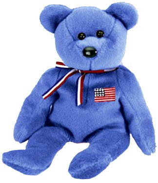Beanie Babies America the Bear Beanie Baby Plush Ty ToyWiz