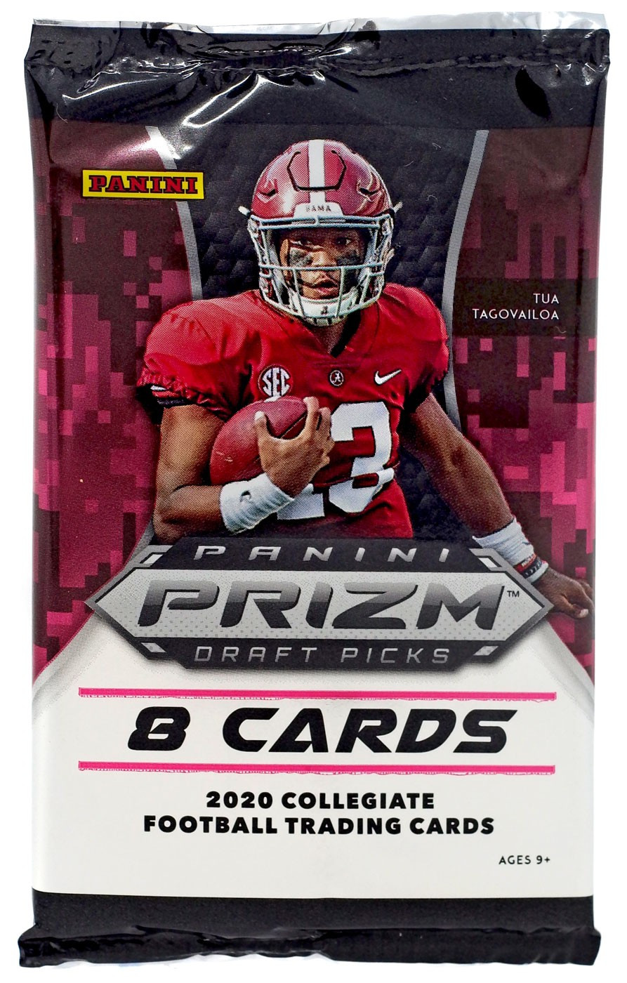 Collegiate Panini 2020 Prizm Draft Picks Football Trading Card Pack 8 Collegiate Panini 2020 Prizm Draft Picks Football Trading Card Pack 8