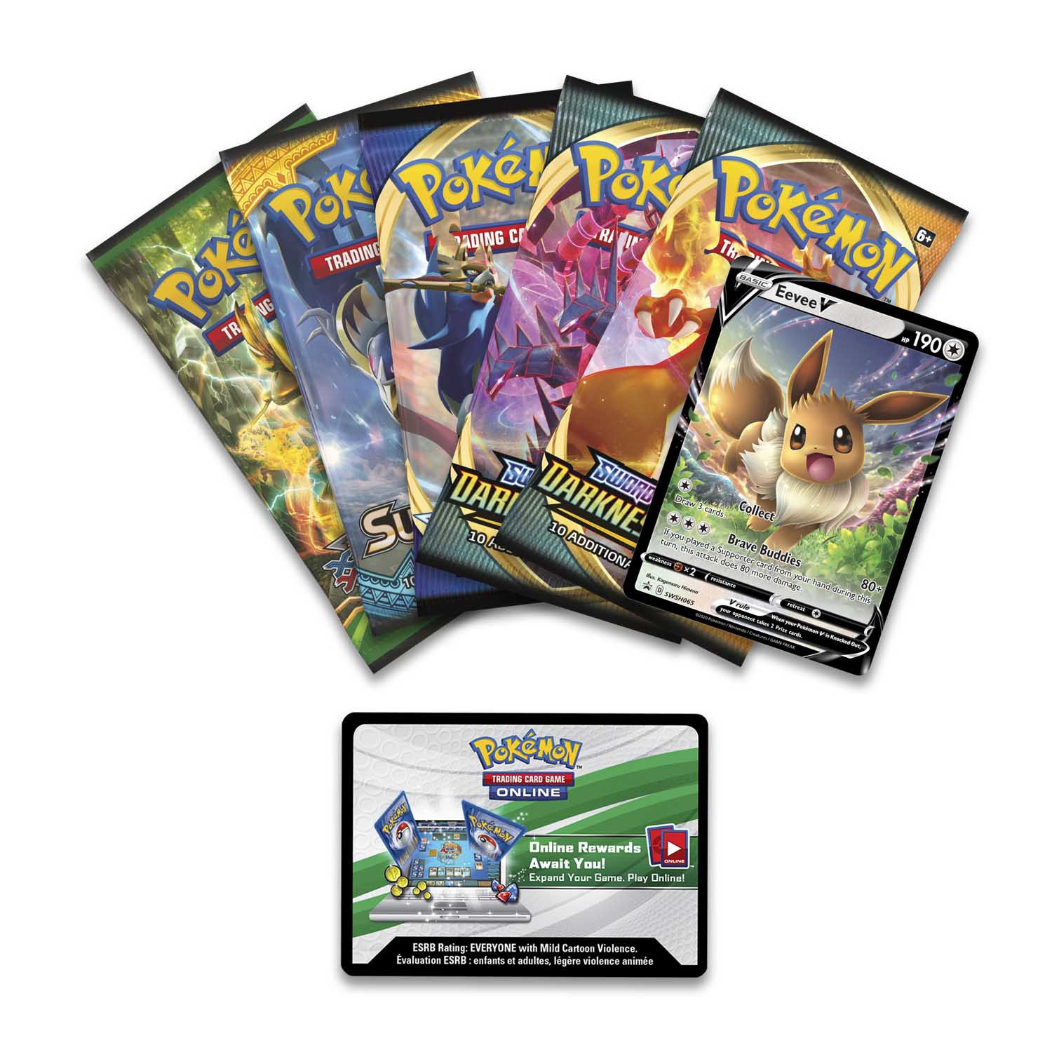 Pokemon Trading Card Game V Powers Eevee V Tin Set 5 Booster Packs