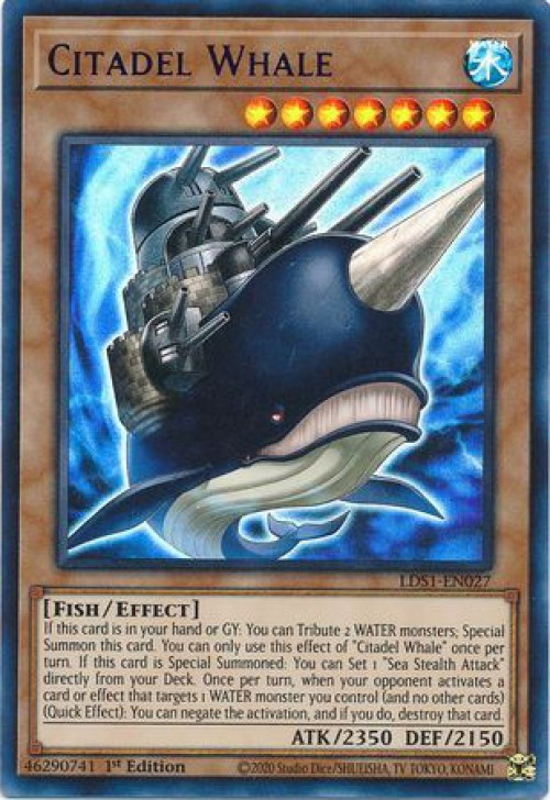 YuGiOh Legendary Duelists Season 1 Single Card Ultra Rare Citadel Whale LDS1EN027 Green Variant