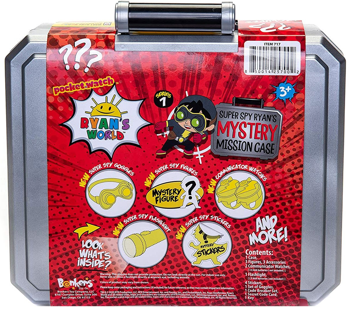 Ryans World Super Spy Mystery Mission Case Exclusive Set Pocket Watch