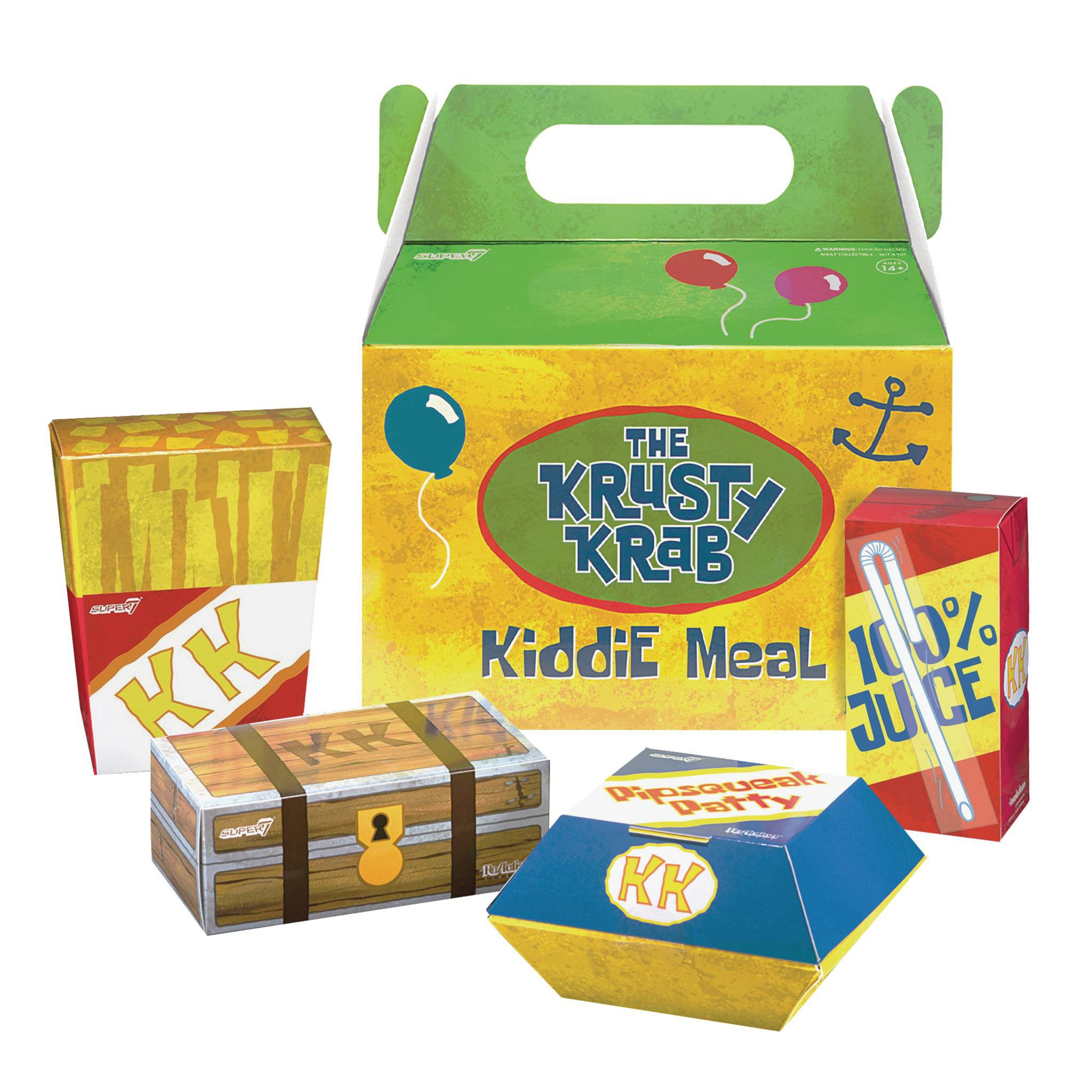 Spongebob Squarepants Krusty Krab Kiddie Meal Exclusive 3.75 Action